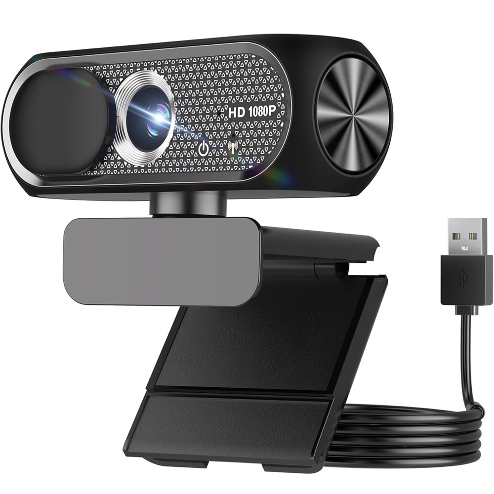 HD 1080P Black Webcam